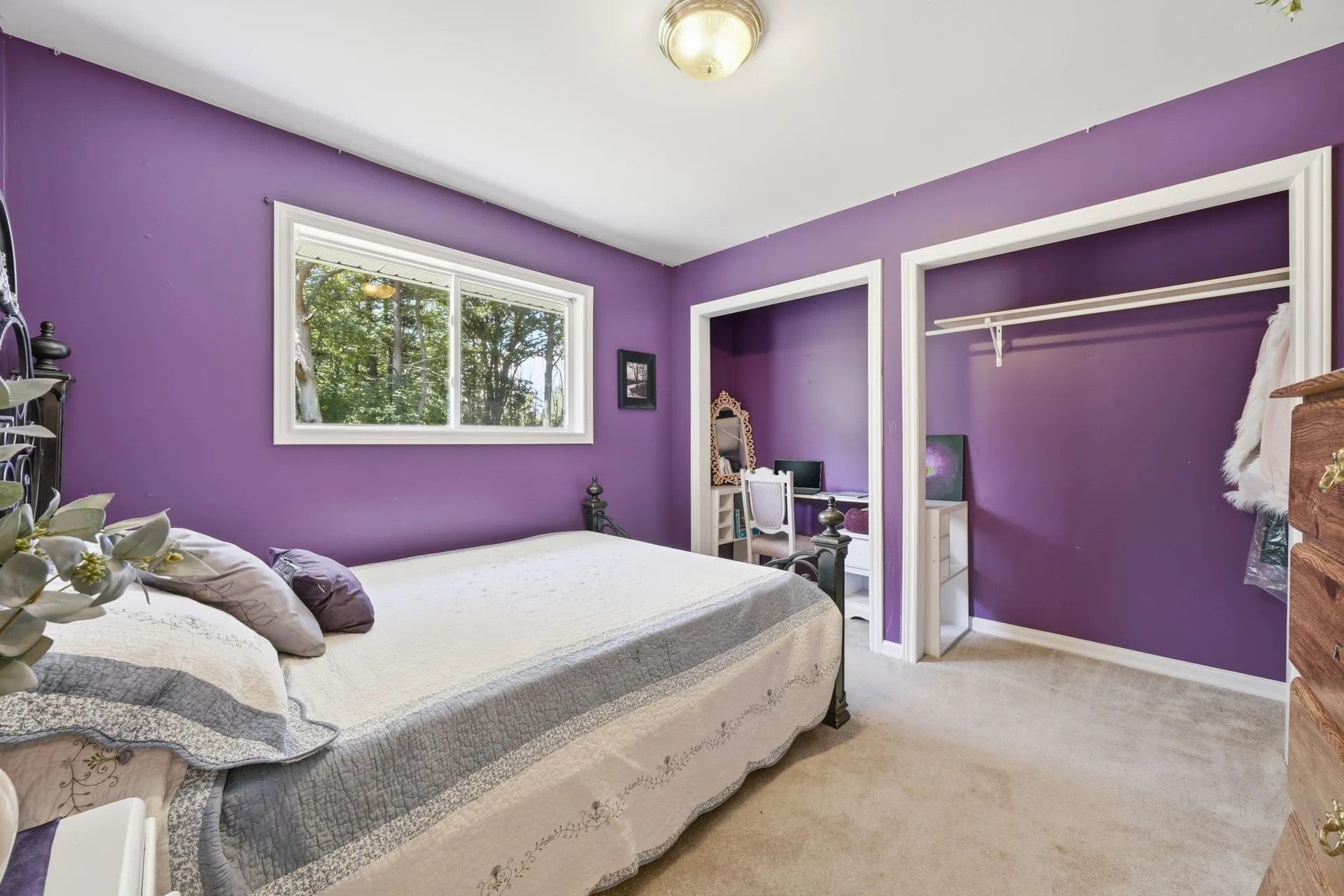 Second bedroom with double closet at 21627 Loyalist Parkway, Carrying Place, Prince Edward County