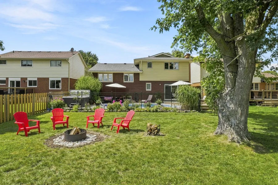 Firepit Yard and Rear of Home — 36 Kensington Crescent, Belleville