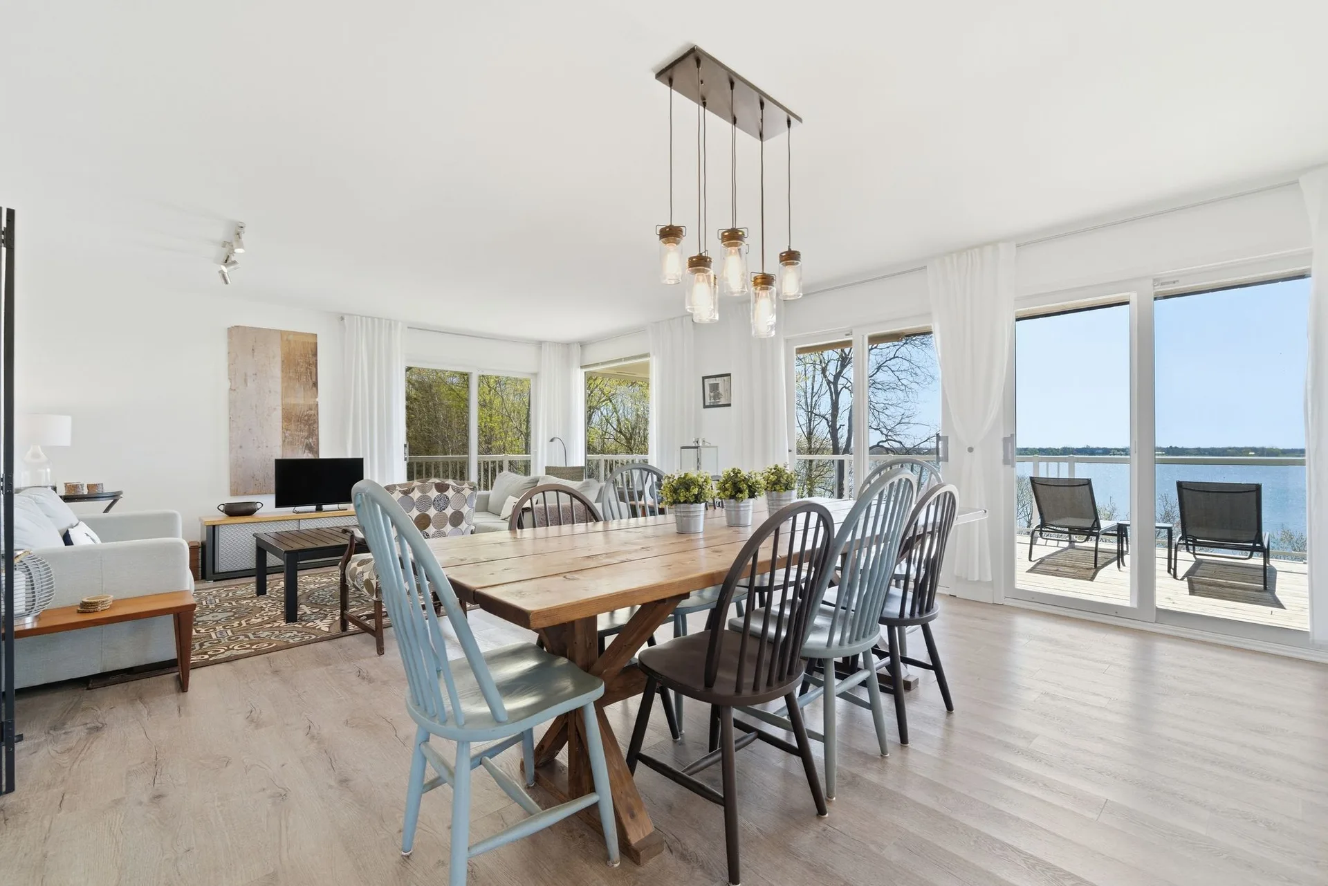 Kitchen and dining space with natural light, 86 Colliers Road, Prince Edward County