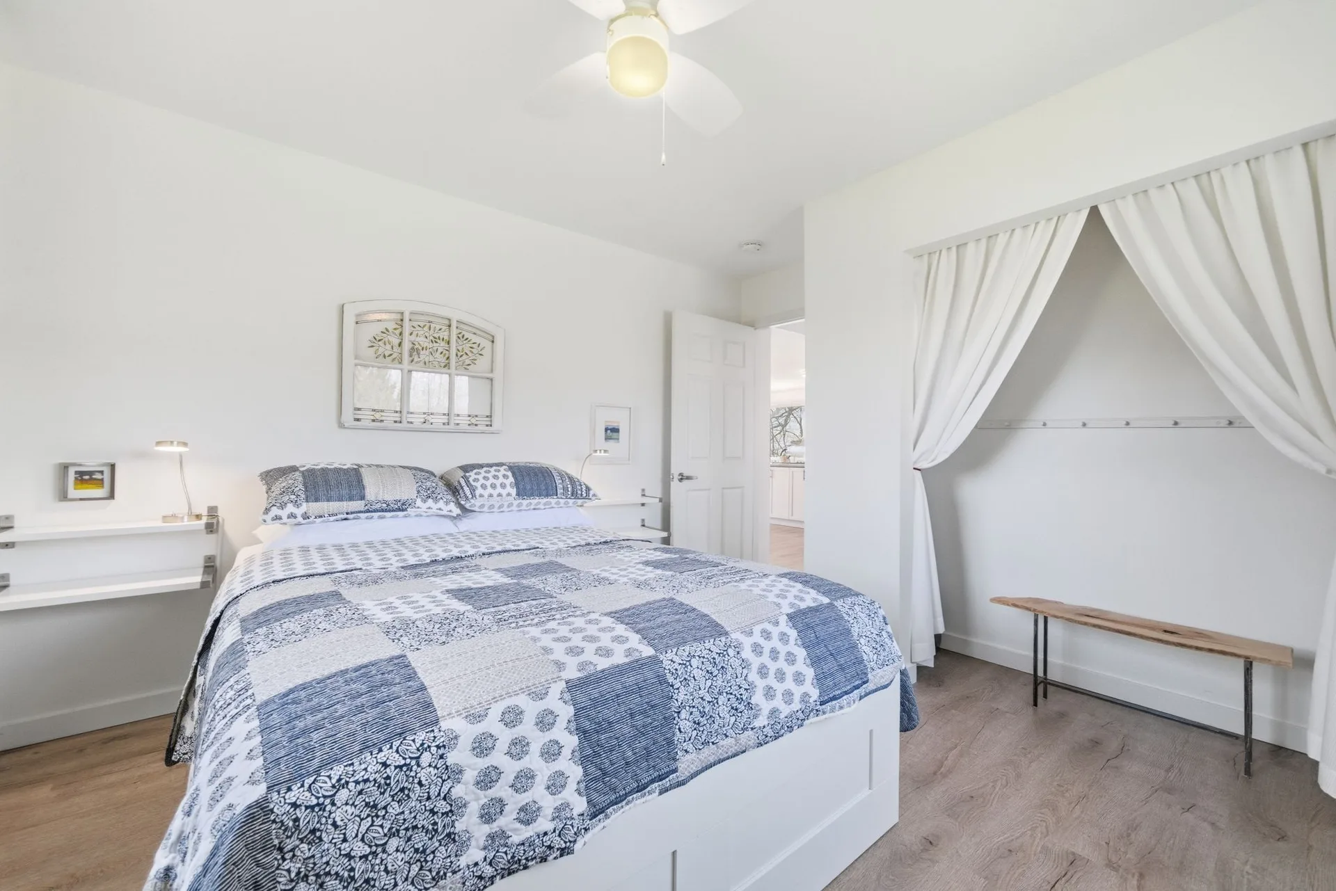 Bedroom at 86 Colliers Road waterfront cottage, South Bay, Prince Edward County