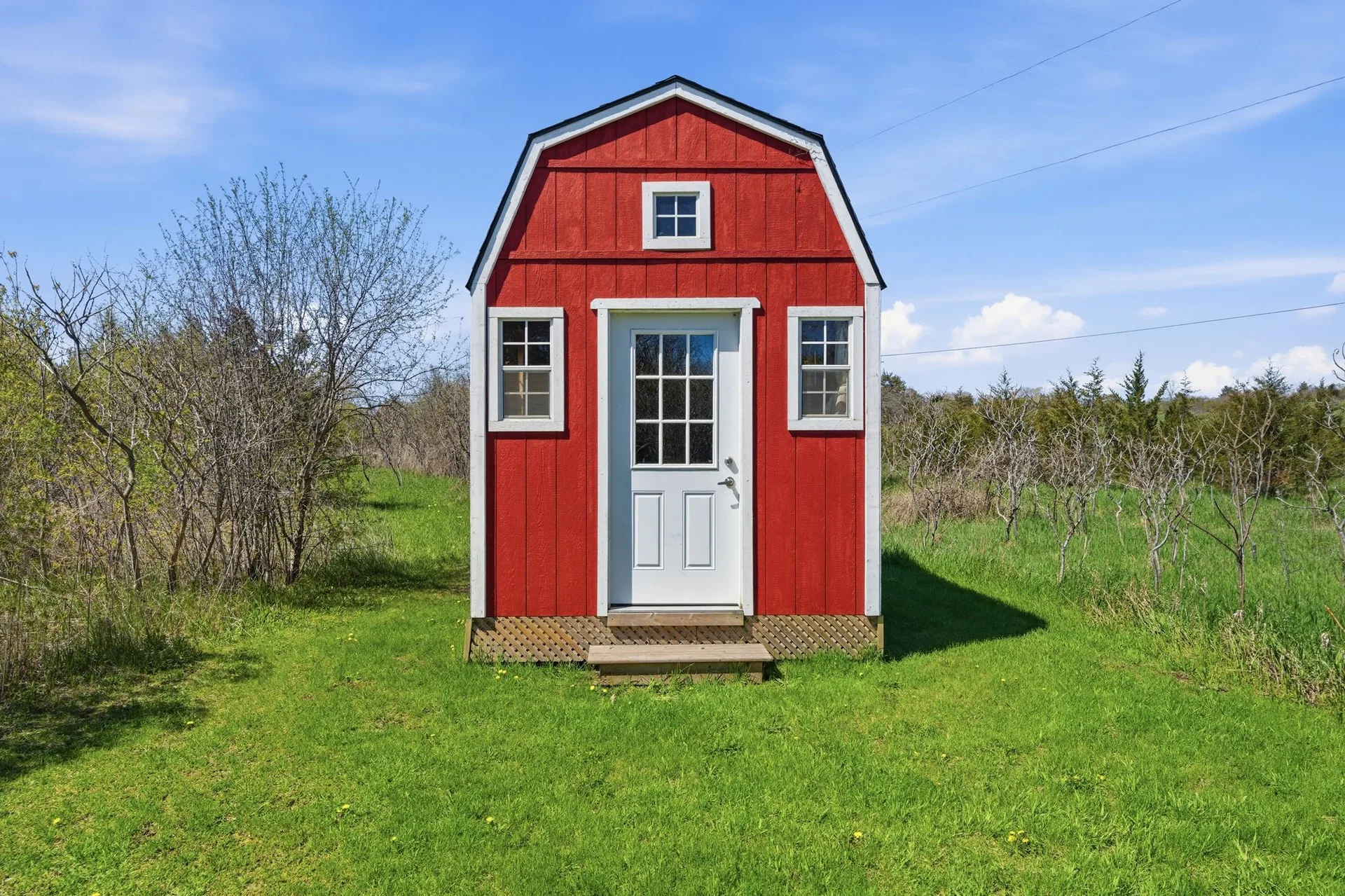 Detached 2-car garage at 86 Colliers Road waterfront property, PEC