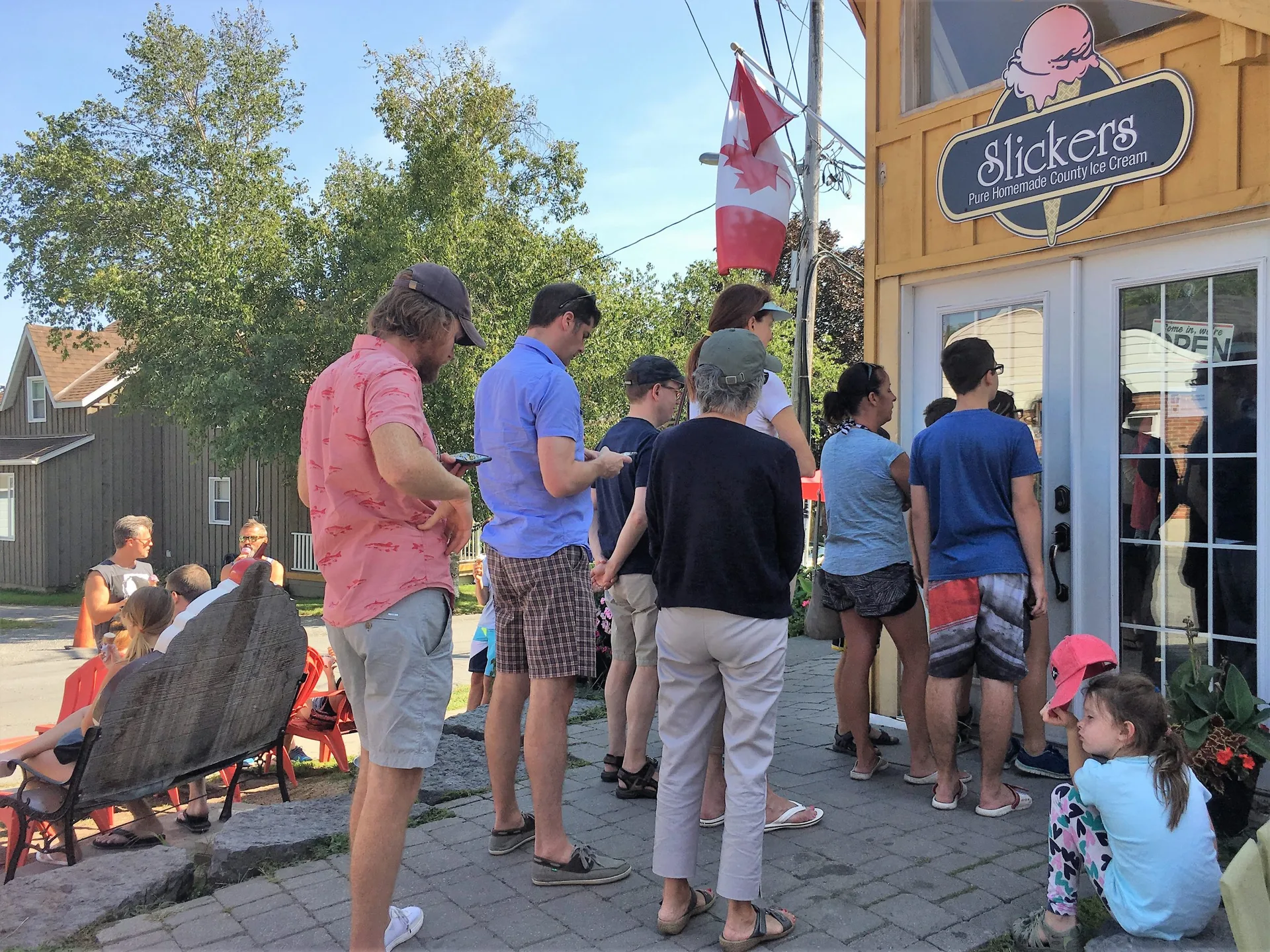 Slickers Ice Cream shop on Main Street in Bloomfield, Prince Edward County