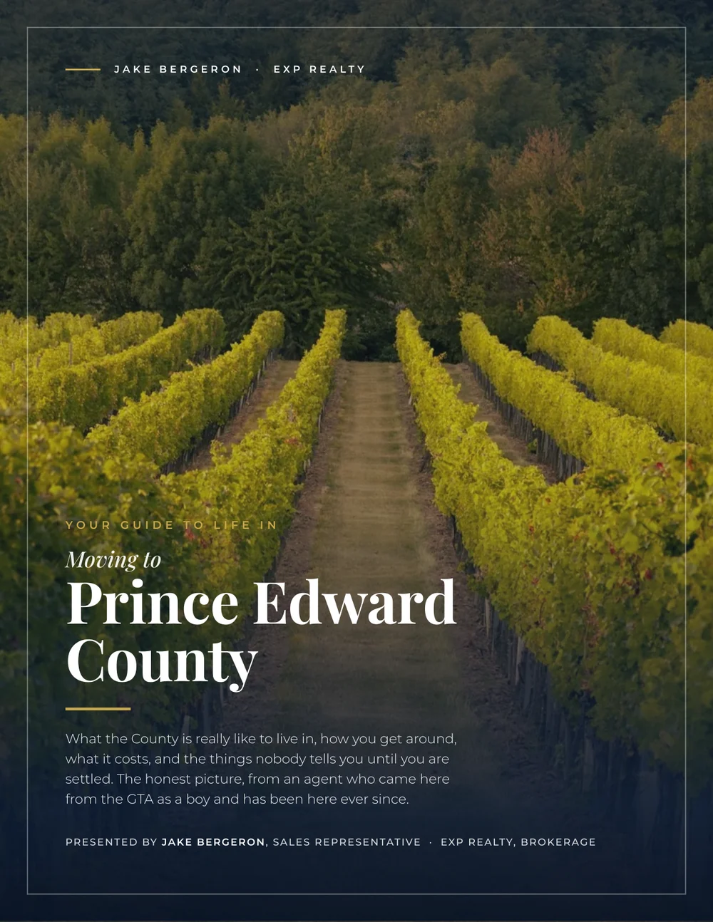 Moving to Prince Edward County relocation guide, cover
