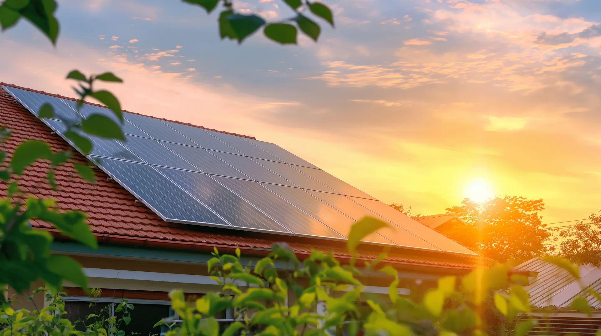 Solar panels on a home in Prince Edward County, Ontario